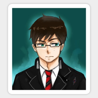 Okumura Yukio with Flames Sticker